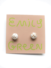 Load image into Gallery viewer, Emily Green Sparkle Studs