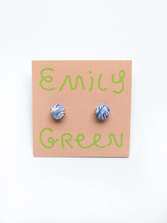 Emily Green Marble Studs