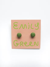 Load image into Gallery viewer, Emily Green Block Colour Studs
