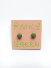 Load image into Gallery viewer, Emily Green Block Colour Studs
