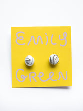 Load image into Gallery viewer, Emily Green Marble Studs