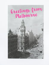 Load image into Gallery viewer, Greetings from Melbourne Magenta: Bourke Street Postcard