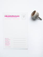 Load image into Gallery viewer, Greetings from Melbourne Magenta: Bourke Street Postcard