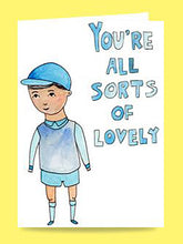 Load image into Gallery viewer, You're All Sorts of Lovely, Blue Valentine Card