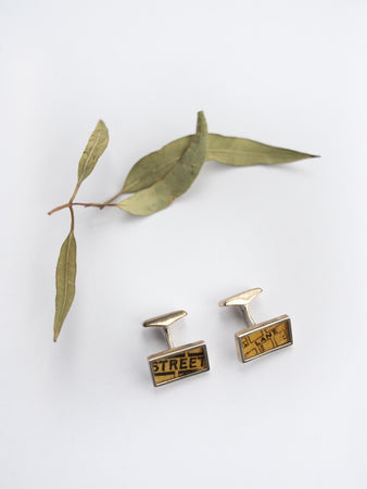 Vintage Directory Cufflinks: Melbourne Street + Lane
