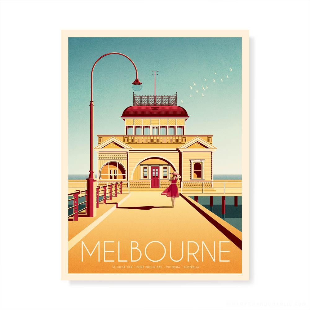 St Kilda Pier and Pavillion Melbourne Print