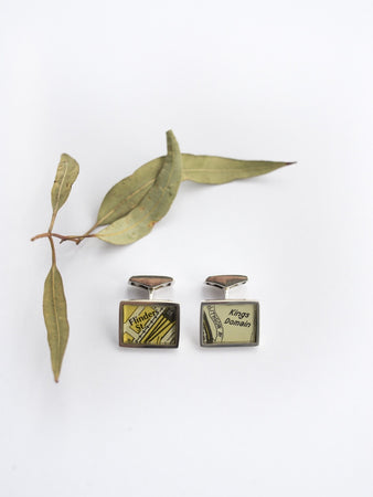 Vintage Directory Cufflinks: Flinders St + Kings Domain