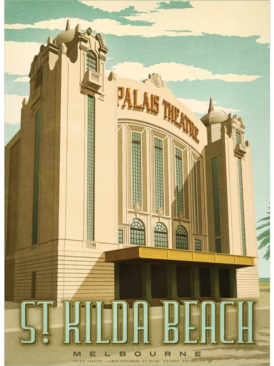 Palais Theatre, St Kilda Beach Postcard