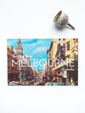 Greetings from Melbourne Australia: Bourke Street Postcard