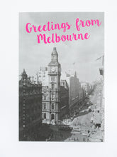 Load image into Gallery viewer, Greetings from Melbourne Magenta: Bourke Street Postcard
