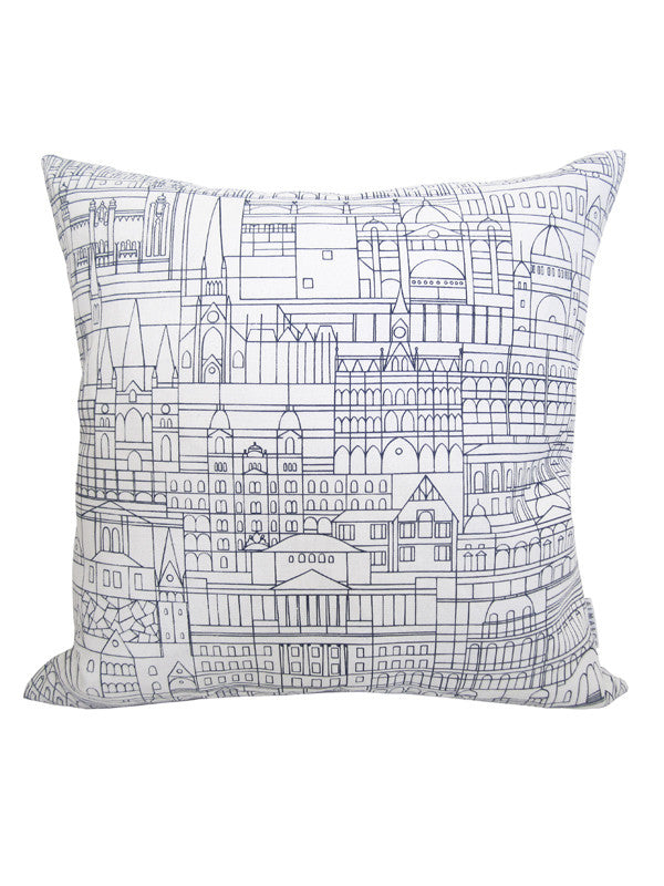 Melbourne Buildings Linen Cushion