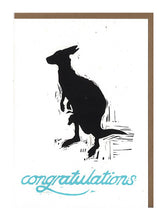 Load image into Gallery viewer, Kangaroo with joey Card
